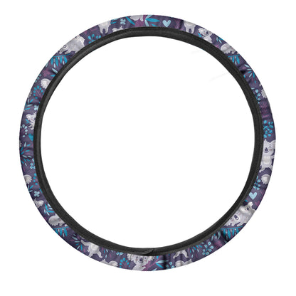Koala Forest Pattern Print Car Steering Wheel Cover
