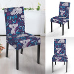 Koala Forest Pattern Print Dining Chair Slipcover