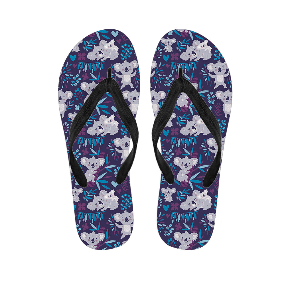 Koala Forest Pattern Print Flip Flops