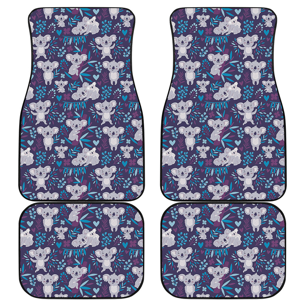 Koala Forest Pattern Print Front and Back Car Floor Mats