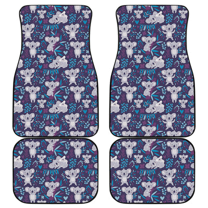 Koala Forest Pattern Print Front and Back Car Floor Mats