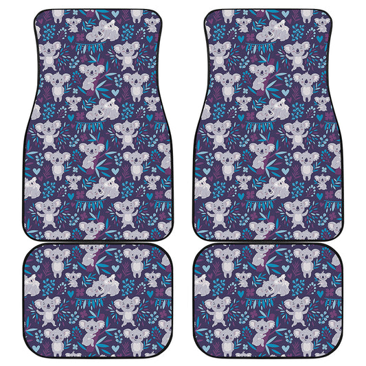 Koala Forest Pattern Print Front and Back Car Floor Mats