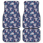 Koala Forest Pattern Print Front and Back Car Floor Mats