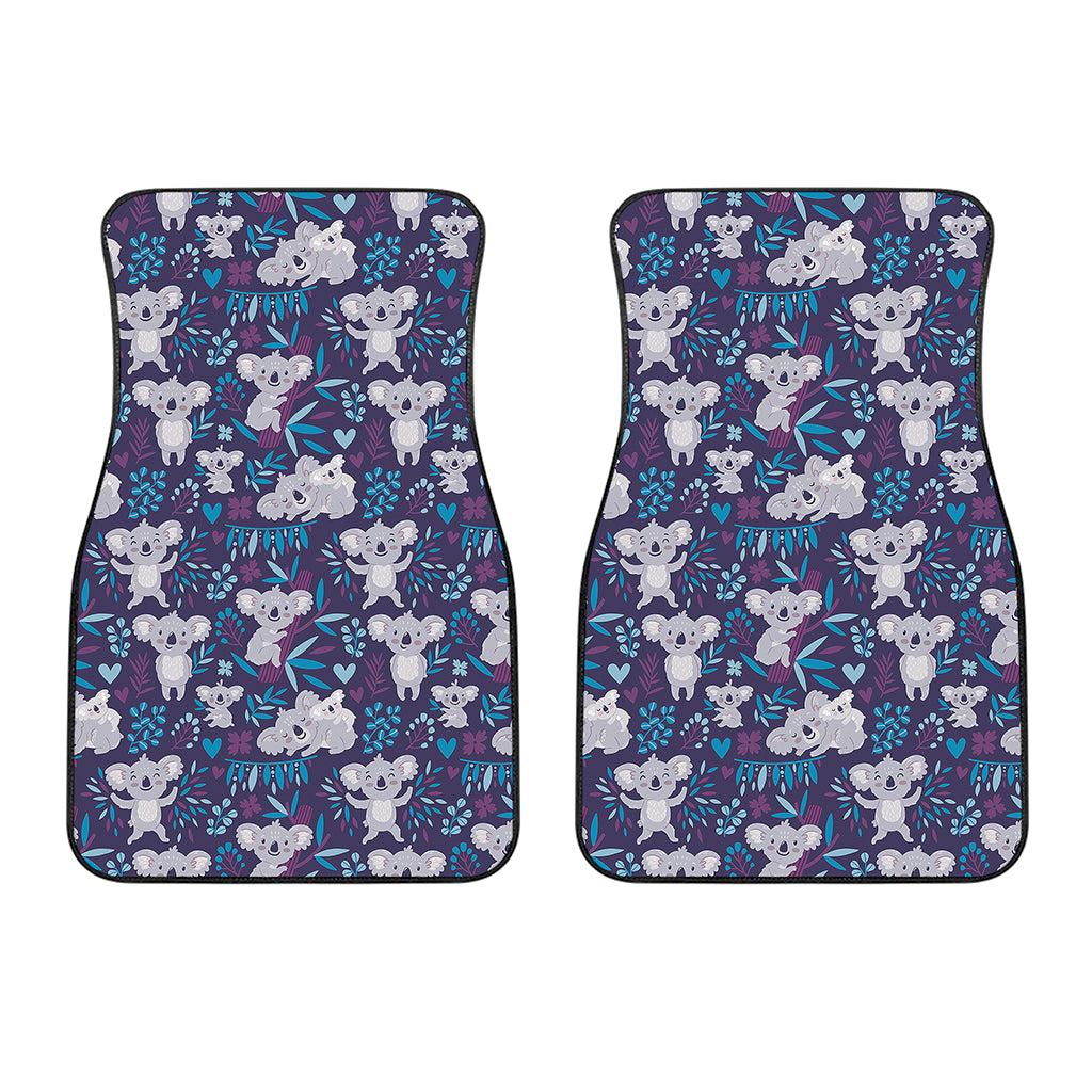 Koala Forest Pattern Print Front Car Floor Mats