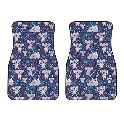Koala Forest Pattern Print Front Car Floor Mats