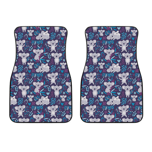 Koala Forest Pattern Print Front Car Floor Mats