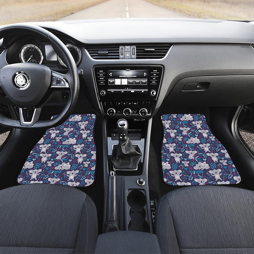 Koala Forest Pattern Print Front Car Floor Mats