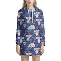 Koala Forest Pattern Print Pullover Hoodie Dress