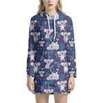 Koala Forest Pattern Print Hoodie Dress