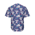 Koala Forest Pattern Print Men's Baseball Jersey