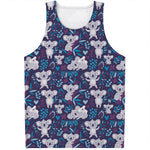 Koala Forest Pattern Print Men's Tank Top