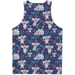 Koala Forest Pattern Print Men's Tank Top