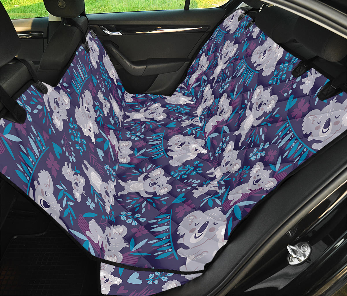Koala Forest Pattern Print Pet Car Back Seat Cover