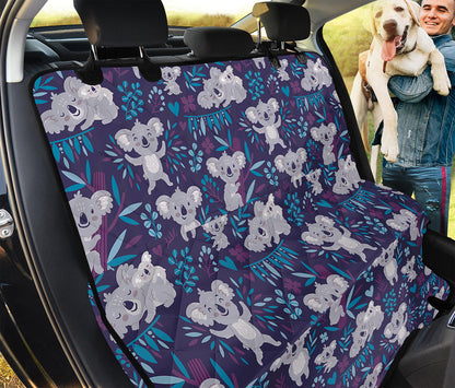 Koala Forest Pattern Print Pet Car Back Seat Cover