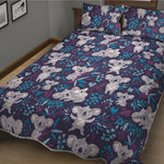 Koala Forest Pattern Print Quilt Bed Set