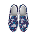 Koala Forest Pattern Print White Slip On Shoes