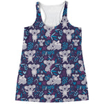 Koala Forest Pattern Print Women's Racerback Tank Top