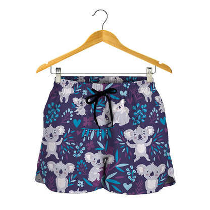 Koala Forest Pattern Print Women's Shorts