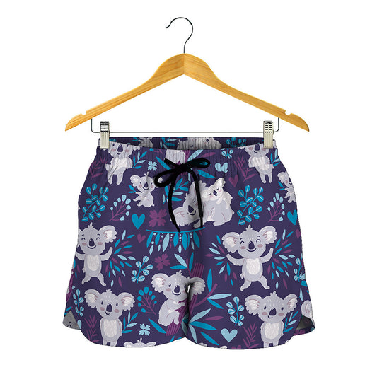 Koala Forest Pattern Print Women's Shorts