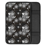 Koi Carp And Chrysanthemum Pattern Print Car Center Console Cover