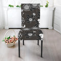Koi Carp And Chrysanthemum Pattern Print Dining Chair Slipcover
