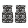 Koi Carp And Chrysanthemum Pattern Print Front Car Floor Mats