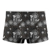 Koi Carp And Chrysanthemum Pattern Print Men's Boxer Briefs