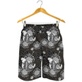 Koi Carp And Chrysanthemum Pattern Print Men's Shorts