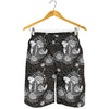 Koi Carp And Chrysanthemum Pattern Print Men's Shorts