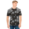 Koi Carp And Chrysanthemum Pattern Print Men's T-Shirt