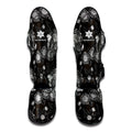 Koi Carp And Chrysanthemum Pattern Print Muay Thai Shin Guards