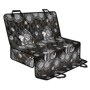 Koi Carp And Chrysanthemum Pattern Print Pet Car Back Seat Cover