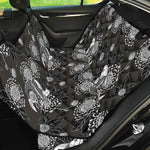 Koi Carp And Chrysanthemum Pattern Print Pet Car Back Seat Cover