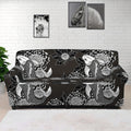 Koi Carp And Chrysanthemum Pattern Print Sofa Cover