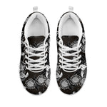 Koi Carp And Chrysanthemum Pattern Print White Sneakers