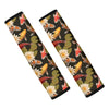 Koi Carp And Lotus Pattern Print Car Seat Belt Covers