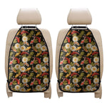 Koi Carp And Lotus Pattern Print Car Seat Organizers