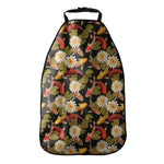 Koi Carp And Lotus Pattern Print Car Seat Organizers