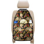 Koi Carp And Lotus Pattern Print Car Seat Organizers