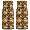 Koi Carp And Lotus Pattern Print Front and Back Car Floor Mats