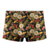 Koi Carp And Lotus Pattern Print Men's Boxer Briefs