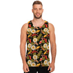 Koi Carp And Lotus Pattern Print Men's Tank Top