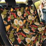 Koi Carp And Lotus Pattern Print Pet Car Back Seat Cover