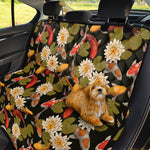 Koi Carp And Lotus Pattern Print Pet Car Back Seat Cover