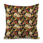Koi Carp And Lotus Pattern Print Pillow Cover