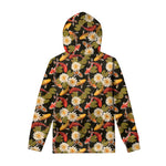 Koi Carp And Lotus Pattern Print Pullover Hoodie