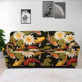 Koi Carp And Lotus Pattern Print Sofa Cover