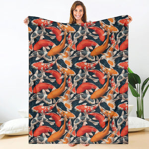 Koi Carp Pattern Print Blanket