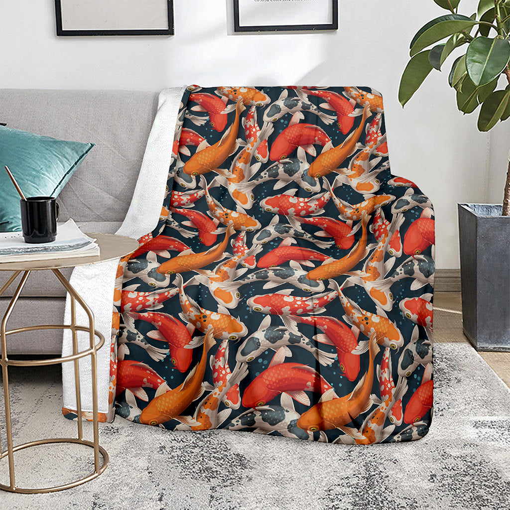 Koi Carp Pattern Print Blanket