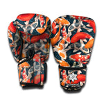 Koi Carp Pattern Print Boxing Gloves